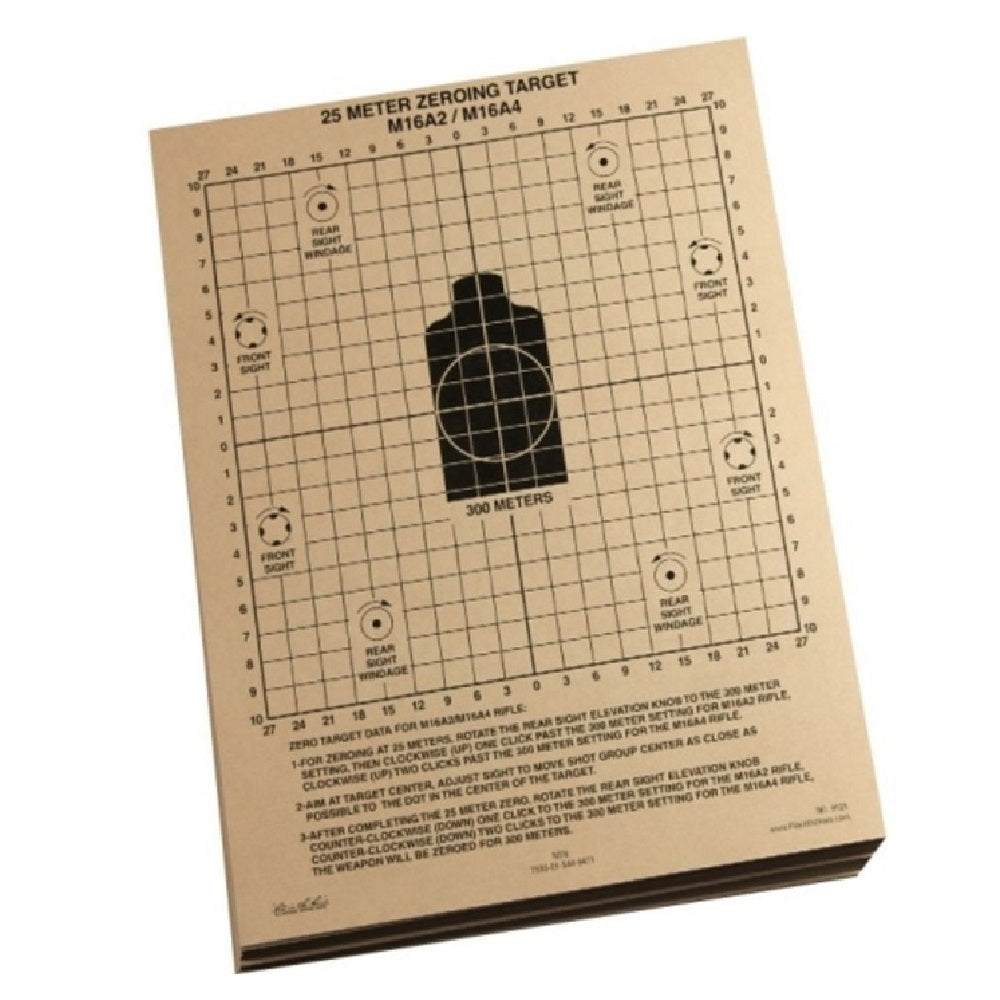 RITE IN THE RAIN ALL-WEATHER 25 METER ZEROING TARGET, 8.5" x 11", 100-PACK
