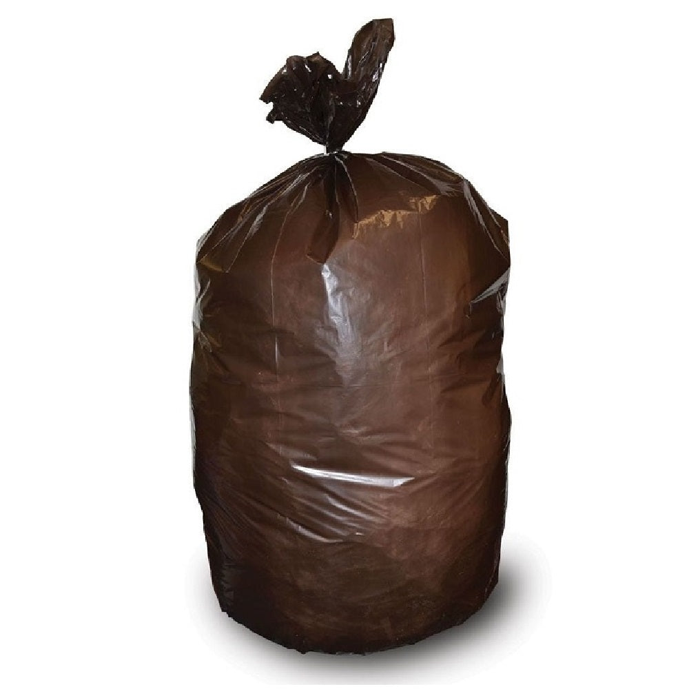 LOW-DENSITY, 57 GALLON, TRASH CAN LINERS, BROWN, BX