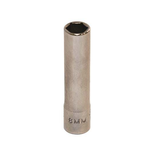 5120011129519 AbilityOne NSN1129519 Socket, Chrome, 1/4" Drive, 8 mm Deep, Metric 6 Point Fastener Ea