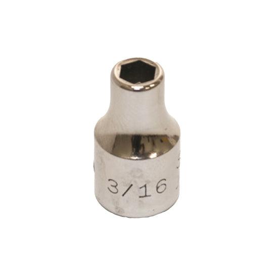 5120013350935 AbilityOne NSN3350935 Socket, 1/4" Drive, 3/16" Shallow, SAE 6-Point Fastener Ea
