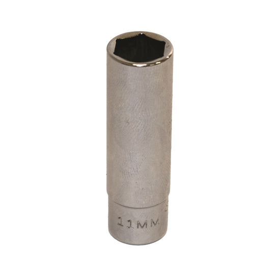 5120013487264 AbilityOne NSN3487264 Socket, Chrome, 1/4" Drive, 11 mm Deep, Metric 6 Point Fastener Ea