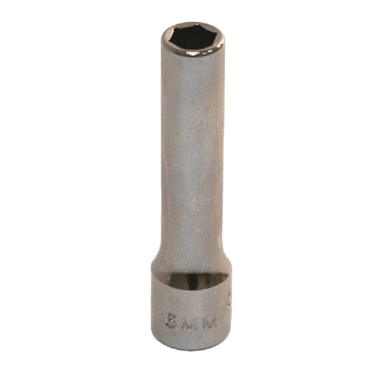 5120013487272 AbilityOne NSN3487272 Socket, Chrome, 1/4" Drive, 6 mm Deep, Metric 6 Point Fastener Ea