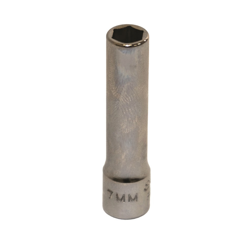 5120013487273 AbilityOne NSN3487273 Socket, Chrome, 1/4" Drive, 7 mm Deep, Metric 6 Point Fastener Ea