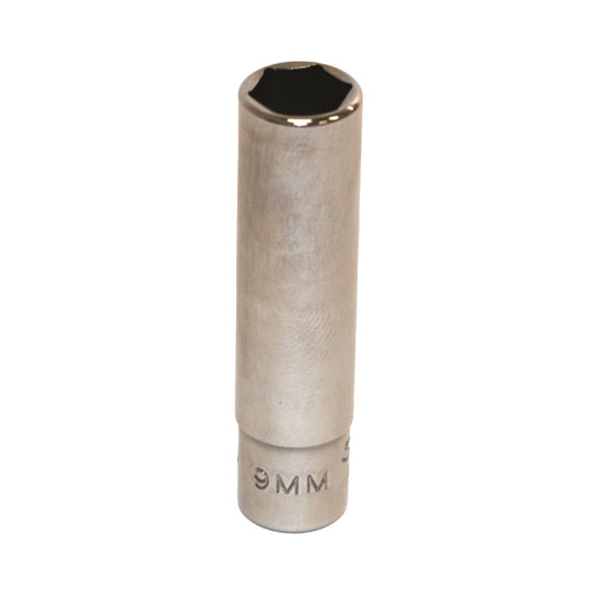 5120013487275 AbilityOne NSN3487275 Socket, Chrome, 1/4" Drive, 9 mm Deep, Metric 6 Point Fastener Ea