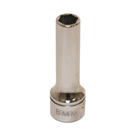 5120013489187 AbilityOne NSN3489187 Socket, Chrome 3/8" Drive, 8 mm Deep, Metric 6 Point Fastener Ea