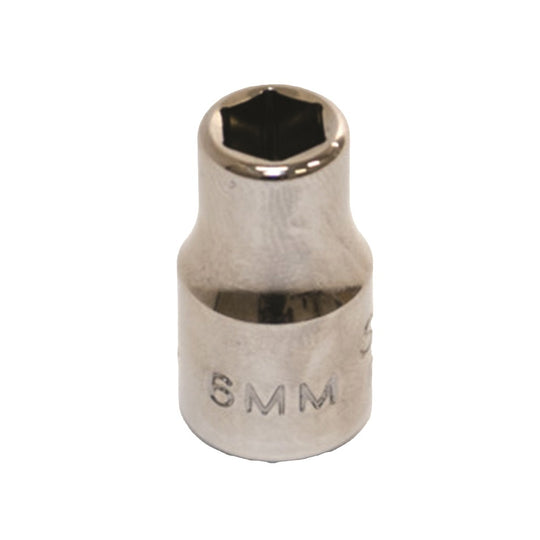 5120013489253 AbilityOne NSN3489253 Socket, Chrome, 1/4" Drive, 6 mm Shallow, Metric 6 Point Fastener Ea