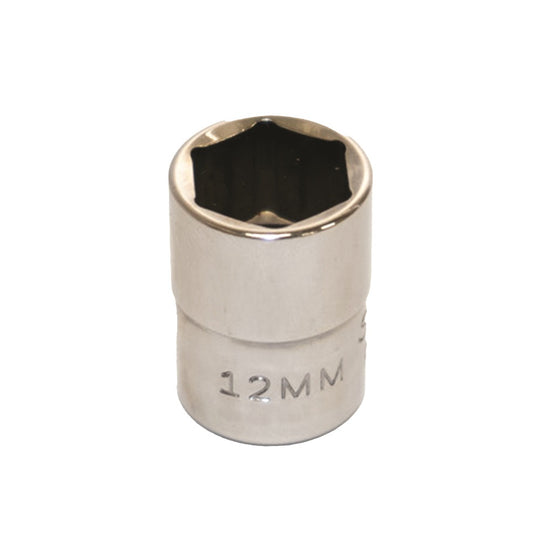 5120013489291 AbilityOne, Socket, Chrome, 1/4" Drive, 12 mm Shallow, Metric 6 Point Fastener Ea