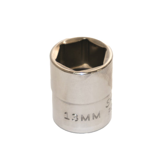 5120013489292 AbilityOne NSN3489292 Socket, Chrome, 1/4" Drive, 13 mm Shallow, Metric 6 Point Fastener Ea