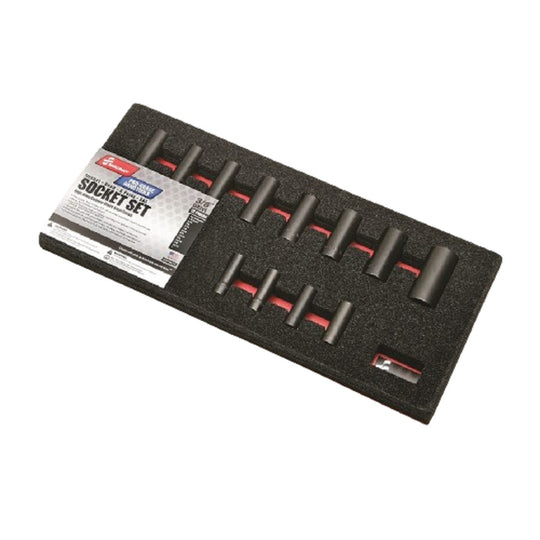 5130016503982 AbilityOne NSN6503982, Pro-Grade Impact Socket Set, 12 Piece Set, 3/8" Se