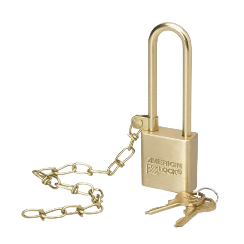 5340-01-588-1863 / 5340015881863 Solid Brass Padlock • 3" Shackle • Keyed Different