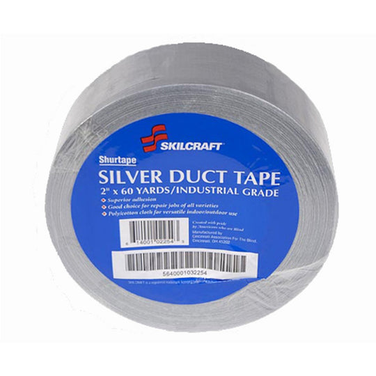 5640001032254 AbilityOne, Tape, Duct, Premium Heavy Duty, 2" x 60 yds, Silver Bx