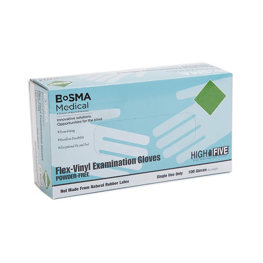 NSN 6515-00-NIB-0306 / 651500NIB0306 • Flex-Vinyl Examination Gloves • Powder-Free • X-Small • Case of 50 Boxes • Clear • Quote
