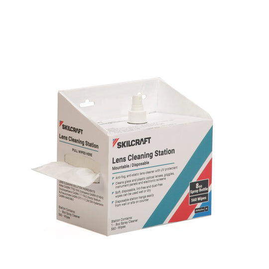 654000NIB0080 ABILITYONE NSNNIB0080 LENS CLEANING STATION, DISPOSABLE WIPES, 8 oz PUMP BX