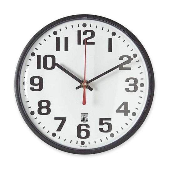 6645015573153 AbilityOne NSN5573153, Clock, Wall, Self-Set, Black, 8" Diameter Ea