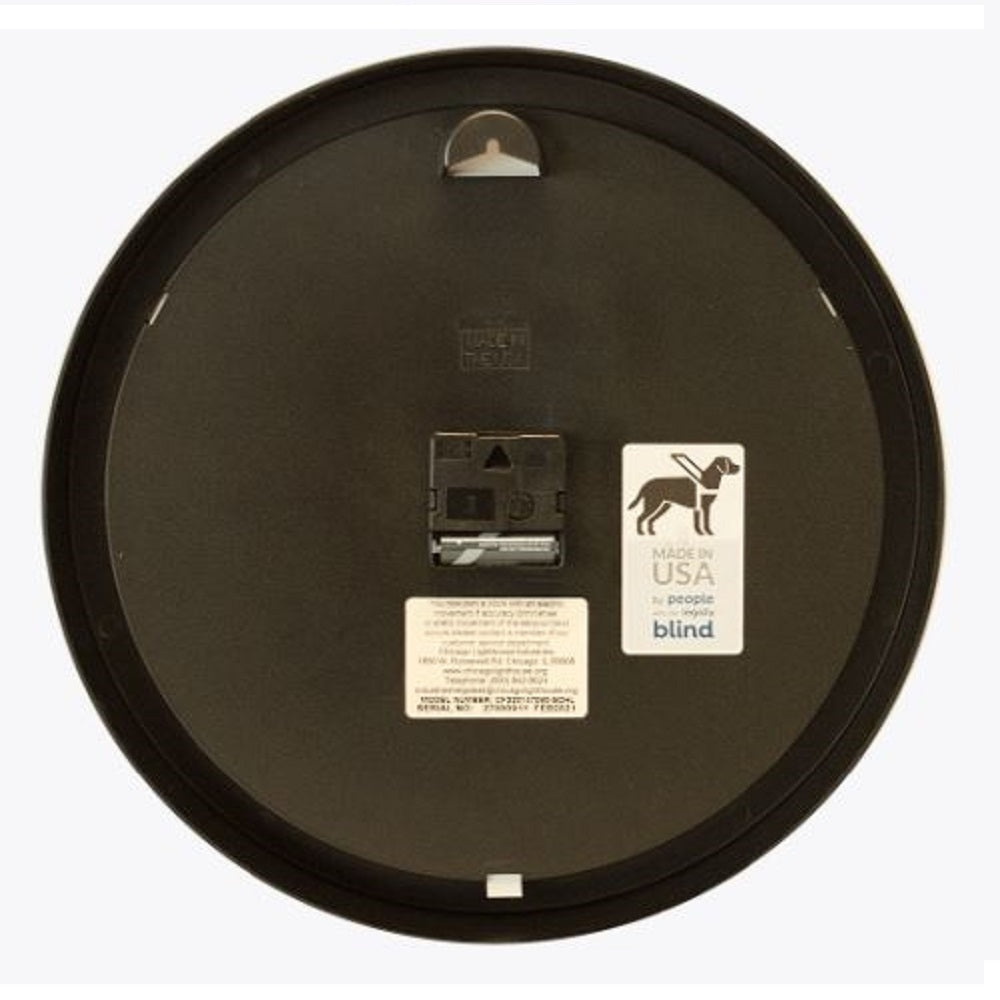 6645016986557 AbilityOne, Clock, Wall, Quartz, 14-1/2" Diameter, Silver Frame, with Custom Logo Ea