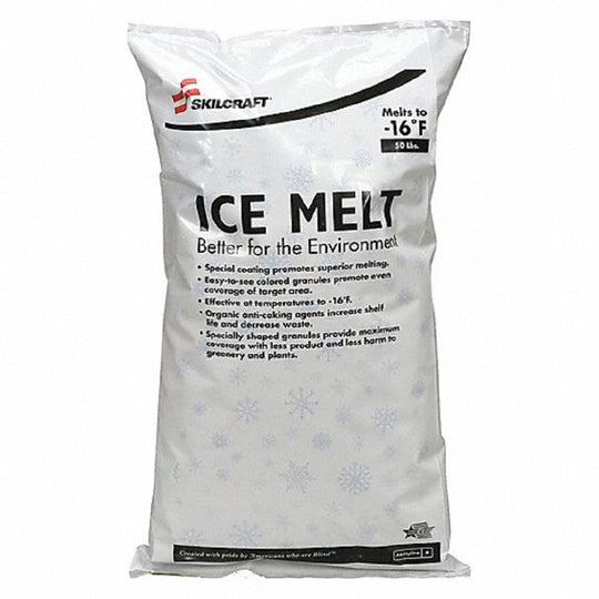 SKILCRAFT Ice Melt – 50 Lb Bag – NSN 6850-01-651-7455 / 6850016517455 PL