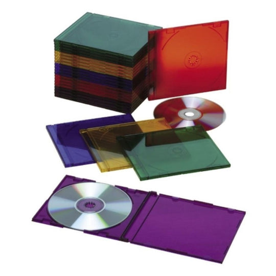 7045-01-554-7682 / 7045015547682 • Slim CD Case Multi-Color 25/Pack • EA
