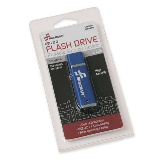 7045015584991 AbilityOne NSN5584991 USB Flash Drive, 256-Bit AES Encryption, 2GB Ea
