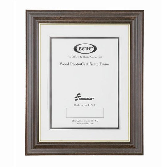 7105000528698 AbilityOne NSN0528698, Frame, Style B, Paper Wrapped Hardwood Molding, 8" x 10", Walnut Bx