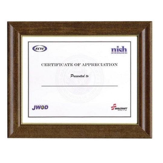 7105000528698 AbilityOne NSN0528698, Frame, Style B, Paper Wrapped Hardwood Molding, 8" x 10", Walnut Bx