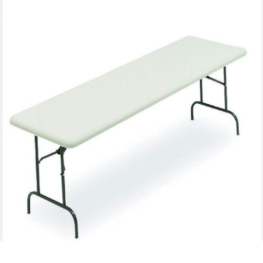 7105016976847 AbilityOne NSN6976847 Commercial-Grade Rectangular Folding Table, 600 lb Weight Capacity, Platinum Gray EA
