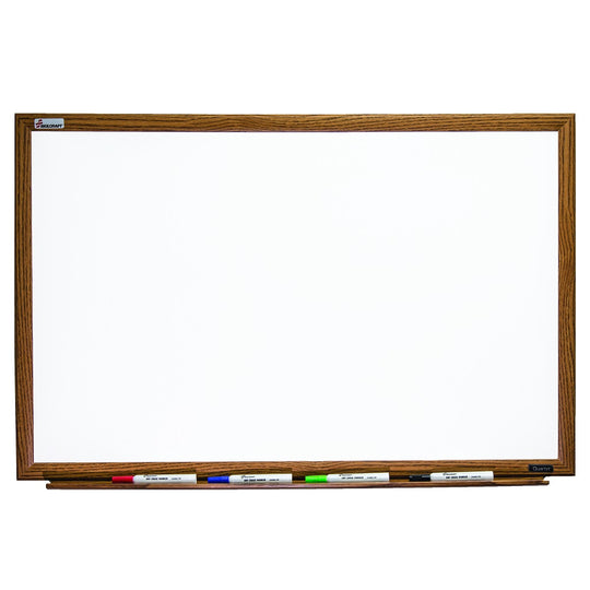7110013347081 AbilityOne NSN3347081 Magnetic Porcelain Dry Erase White Board, Oak Finish Frame