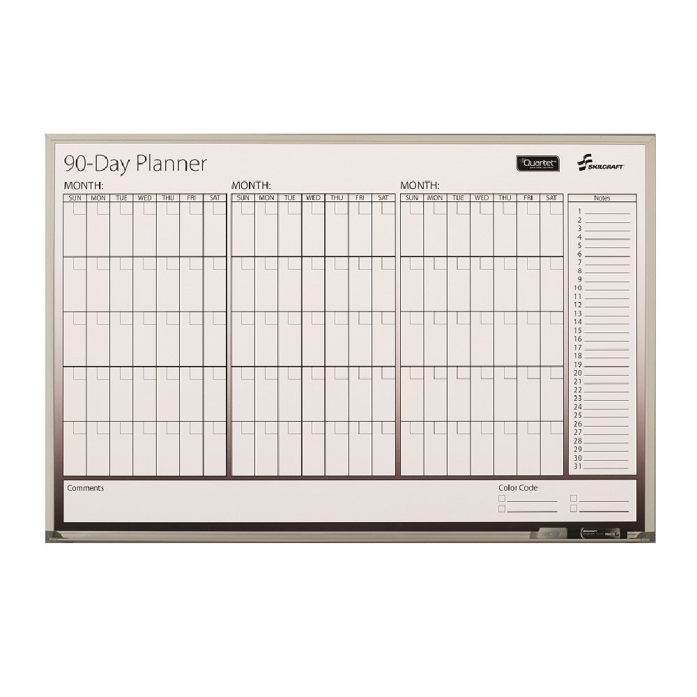 7110-01-407-0160 / 7110014070160 • Dry Erase 90-Day Control Planner Board, 36 x 24