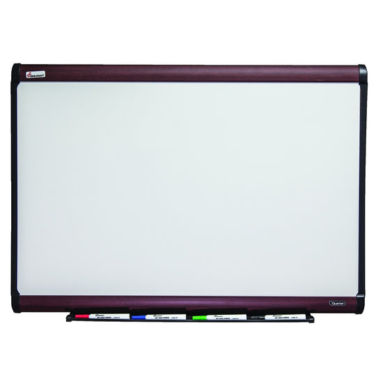 7110-01-630-5166 / 7110016305166 Magnetic Porcelain Dry Erase Board • 72" x 48" • Mahogany Finish • EA