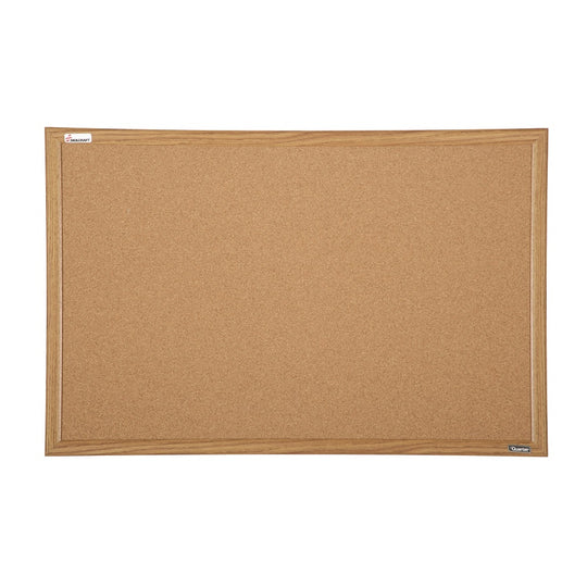 7195-01-484-0007 / 7195014840007 Natural Cork Bulletin Board • 24" x 18" • Aluminum Frame • EA