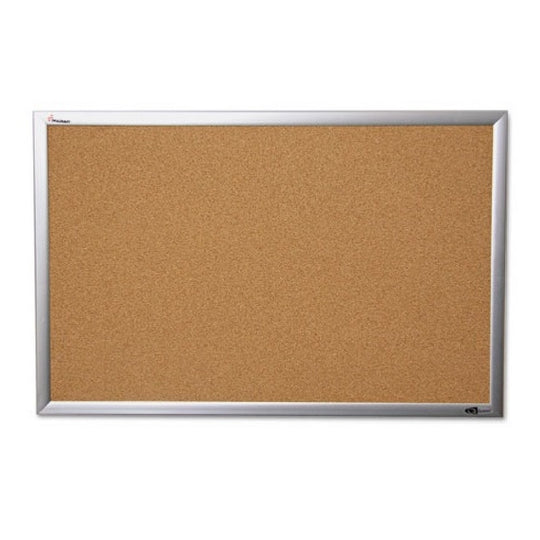 7195-01-484-0010 / 7195014840010 Natural Cork Bulletin Board • 48" x 36" • Aluminum Frame • EA