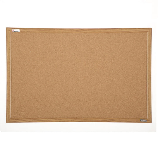 7195-01-567-9519 / 7195015679519 Natural Cork Bulletin Board • 24" x 18" • Oak Frame • EA