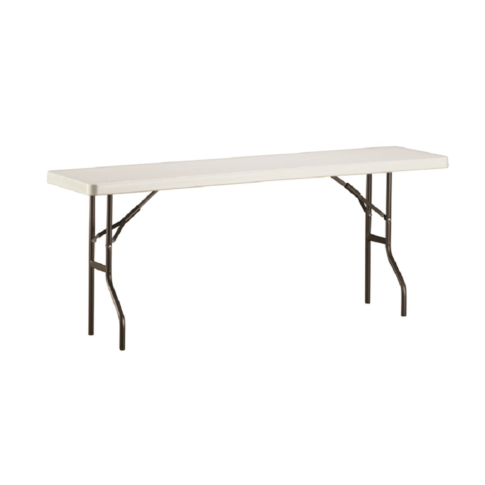 7195016183865 RECTANGULAR FOLDING TABLE, PLATINUM GRAY EA
