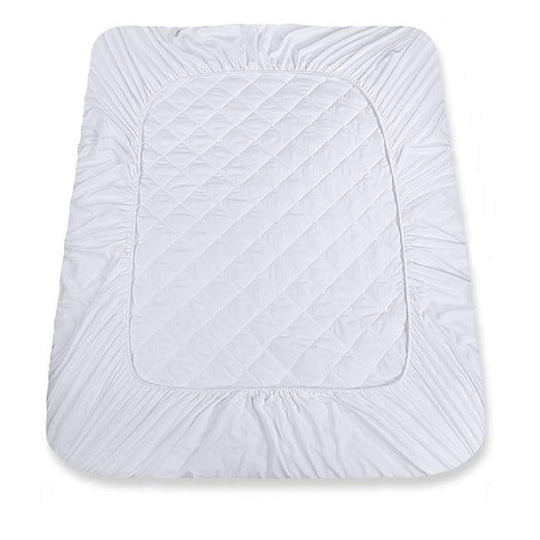 7210014175530 AbilityOne NSN4175530 Quilted White Fitted Mattress Pad, Polyester, 53" X 80"  Bx