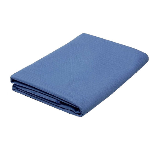 7210014889184 AbilityOne NSN4889184 Rib Knit Fabric Bedspread, 63" x 103", Blue Ea