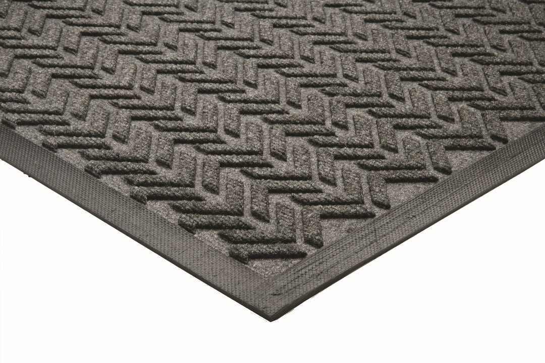 7220015826224 AbilityOne NSN5826224, 3-Mat Entry System, Scraper/Wiper, 100% Recycled, 3' x 3/8" x 5', Gray Bx