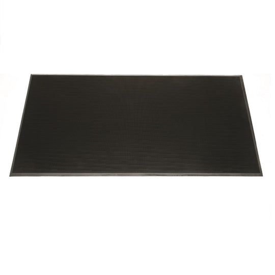 7220015826248 AbilityOne NSN5826248 3-Mat, Floor, Finger-Tip, Heavy Duty, Black, 3' x 5/8" x 6' Bx