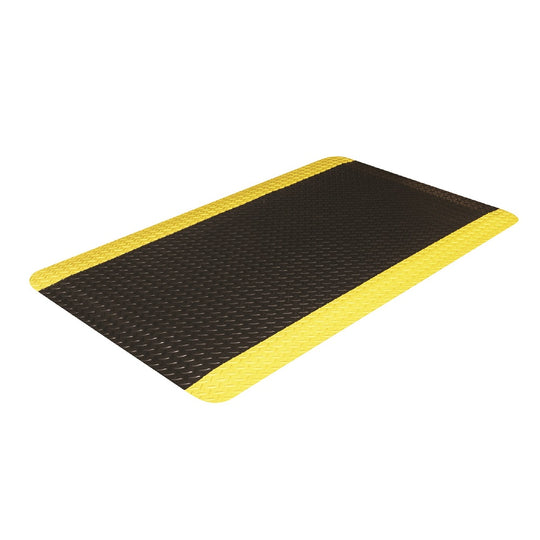 7220016673566 AbilityOne NSN6673566, Anti-Fatigue Mats, Heavy-Duty Industrial Hard-Top, Black/2 Yellow Boarder Stripes Ea