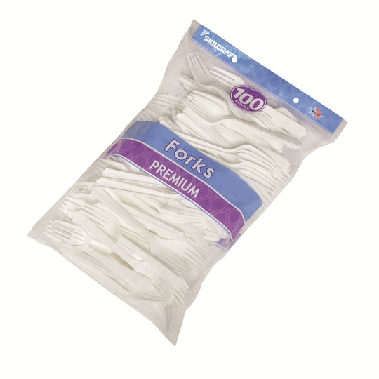 SKILCRAFT Plastic Fork Type III • NSN 7340-00-022-1315 / 7340000221315 CS