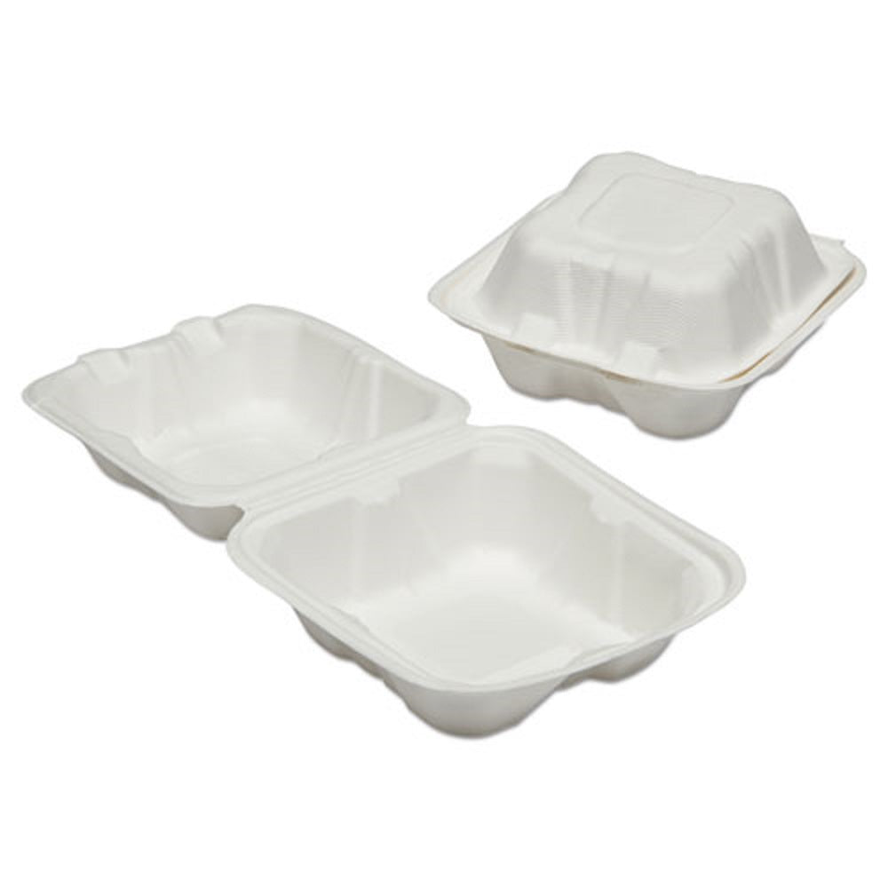 7350016646906 AbilityOne NSN6646906 Clamshell Hinged Lid To Go Food Containers Bx