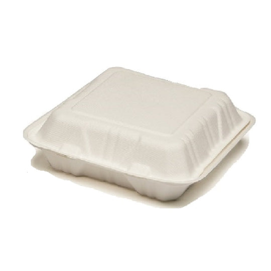 7350016646909 AbilityOne NSN6646909 Clamshell Hinged Lid To-Go Food Containers, 3-Compartments Bx