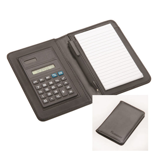 7420014844565 AbilityOne NSN4844565, Portfolio, Calculator, Writing Pad and Pen, Leather-Look, Black Bx