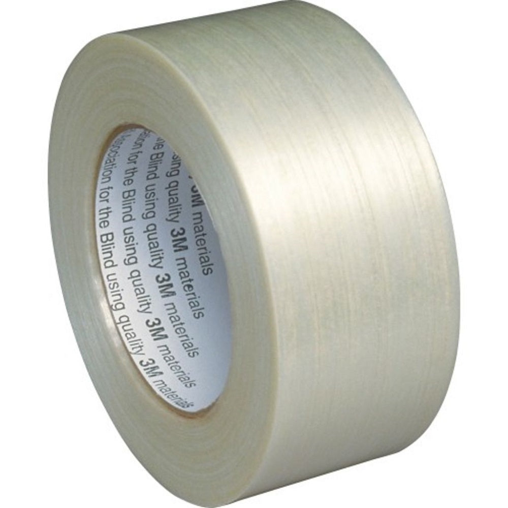 7510001594450 AbilityOne NSN1594450, 3M Filament Strapping Tape, 2" x 60 yds, White Bx