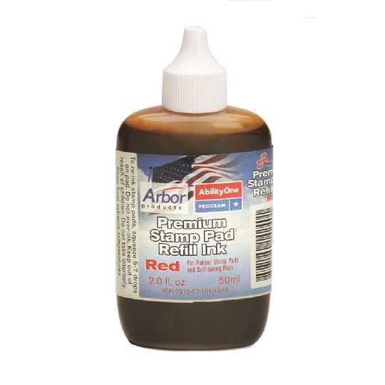 7510001614240 AbilityOne NSN1614240, Stamp Pad Ink Bottle, 2 Fluid oz. Red Ink Bx