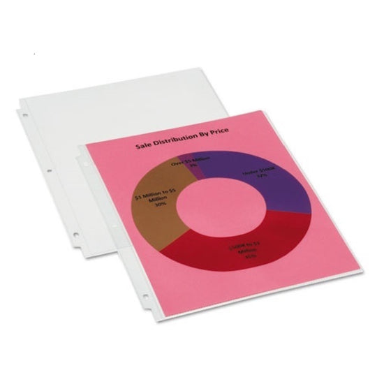 7510012360059 AbilityOne NSN2360059 Transparent Recycled Document Protectors, 3 Hole Punched Bx
