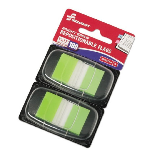 Self-Stick Flags - Bright Green - NSN 7510-01-399-1152 / 7510013991152 CS
