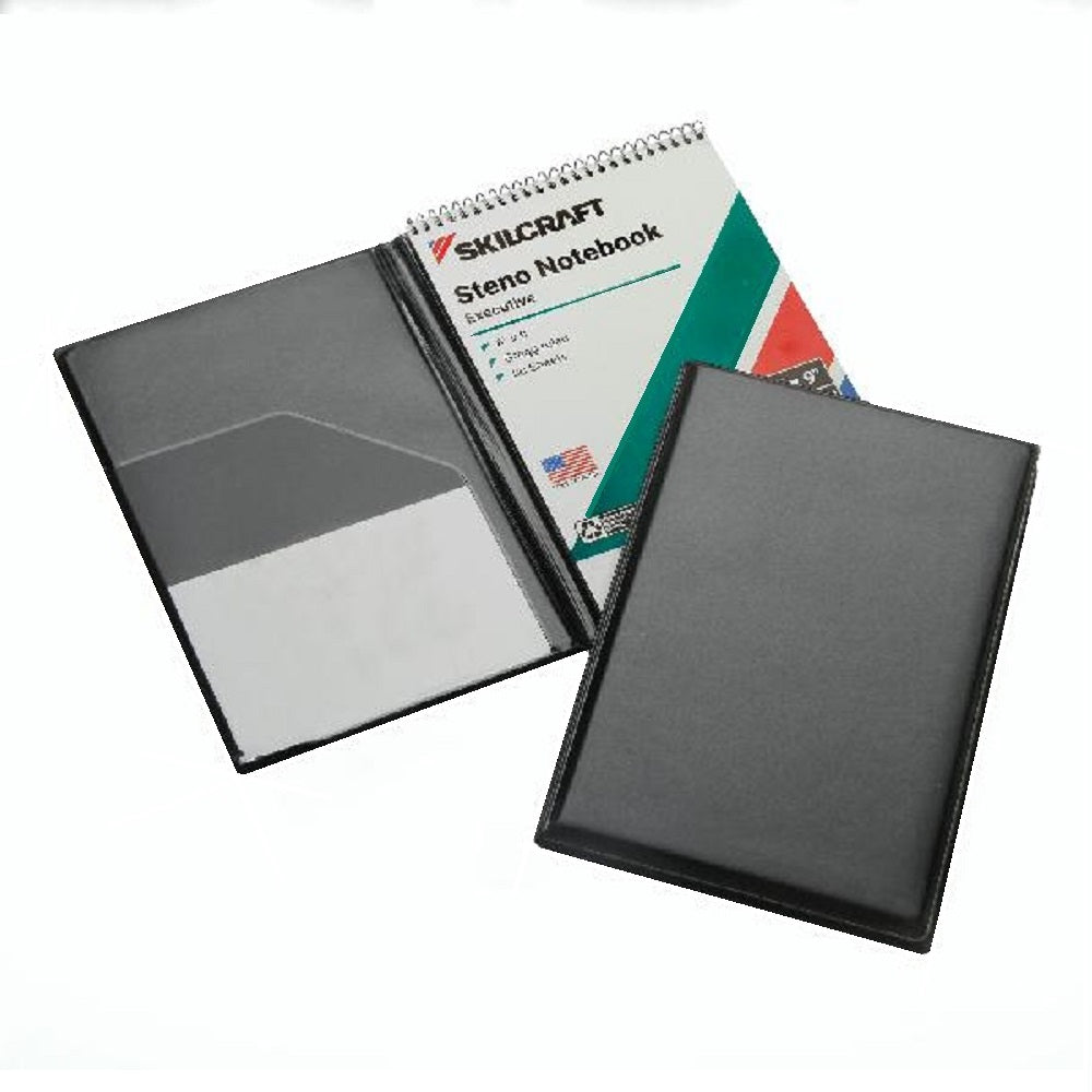 7510014547388 AbilityOne NSN4547388 Vinyl Steno Pad Holder, Vinyl/Foam, Black Bx