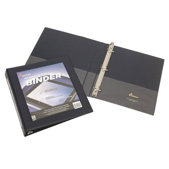 7510014621385 AbilityOne NSN4621385 SLANT D-RING VIEW BINDER, CLEAR OVERLAY, 1-1/2" CAPACITY, NAVY BLUE BX