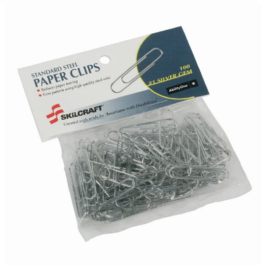 7510014676738 AbilityOne NSN4676738 Paper Clips - w/Header Card - 100 Bx
