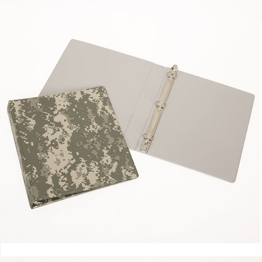7510014841762 AbilityOne NSN4841762, 3-Ring Camouflage Binder - 1-1/2" Capacity - Camouflage Bx