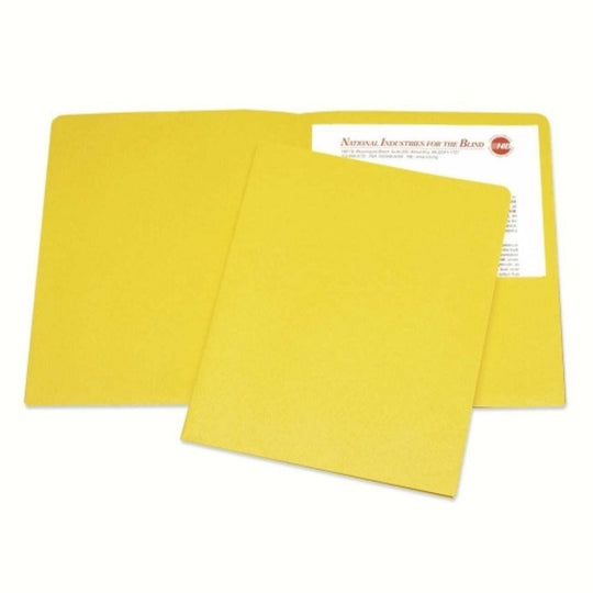 7510015122414 AbilityOne NSN5122414 - Double Pocket - Portfolio - Yellow Bx